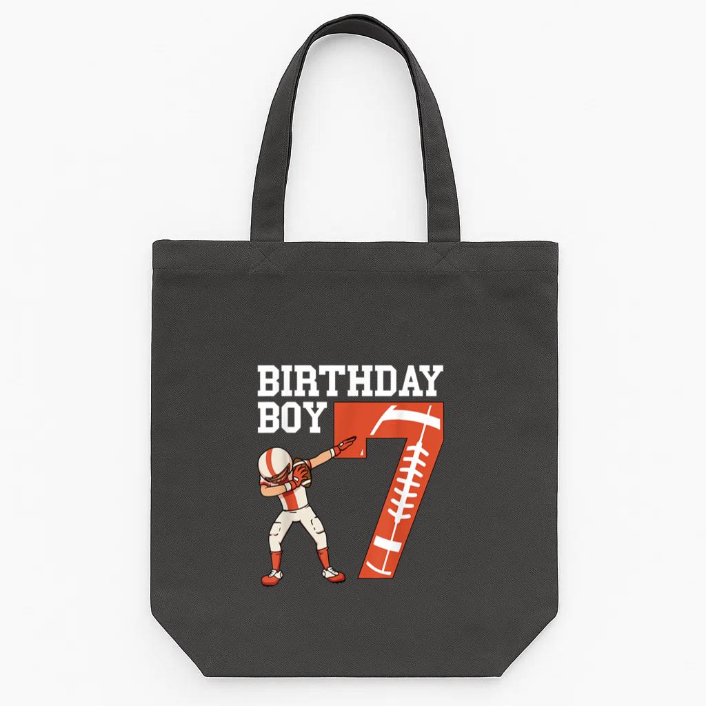 7th Football Birthday Tote Canvas Bag