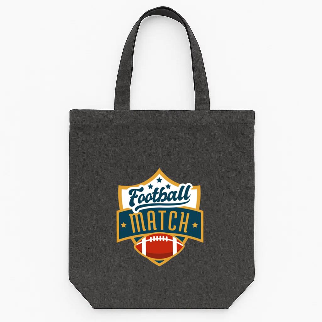 American Football Badge Tote Canvas Bag