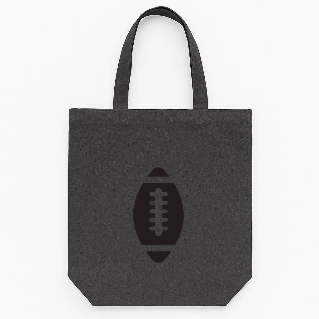 American Football Ball Black Tote Canvas Bag
