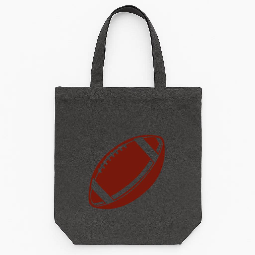 American Football Ball Cut Out Tote Canvas Bag