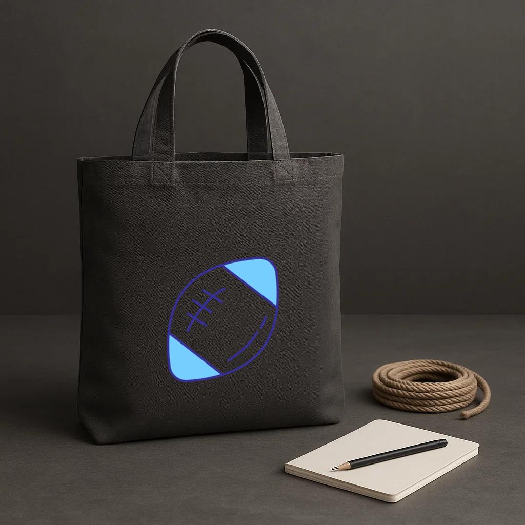 American Football Ball Element Tote Canvas Bag - Image 2
