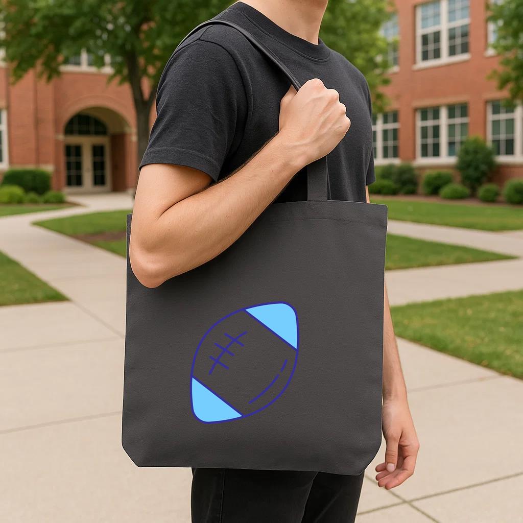 American Football Ball Element Tote Canvas Bag - Image 4