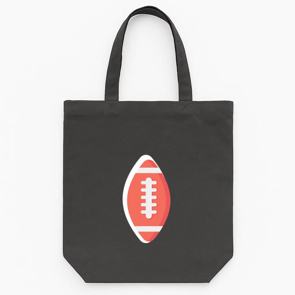 American Football Ball Flat Icon Tote Canvas Bag
