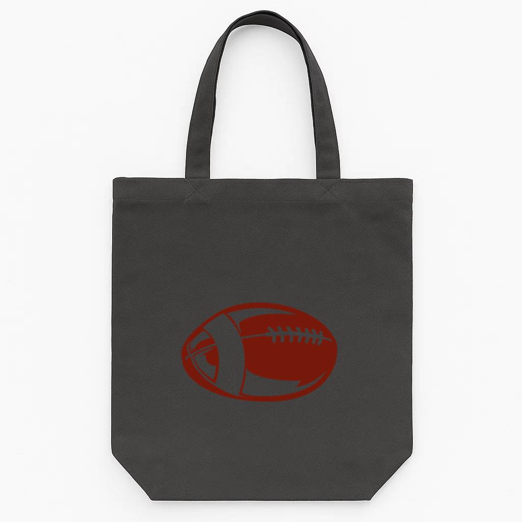 American Football Ball Game Cut Out Tote Canvas Bag