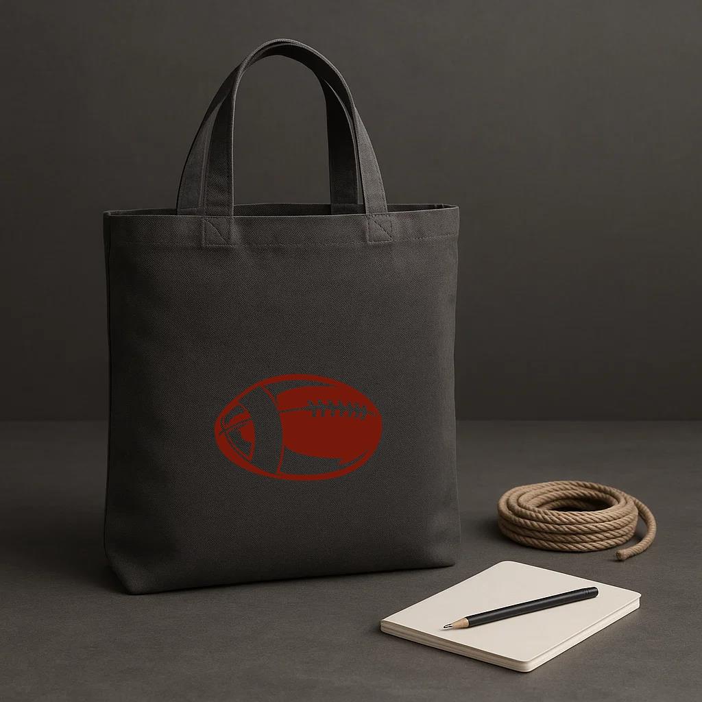 American Football Ball Game Cut Out Tote Canvas Bag - Image 2