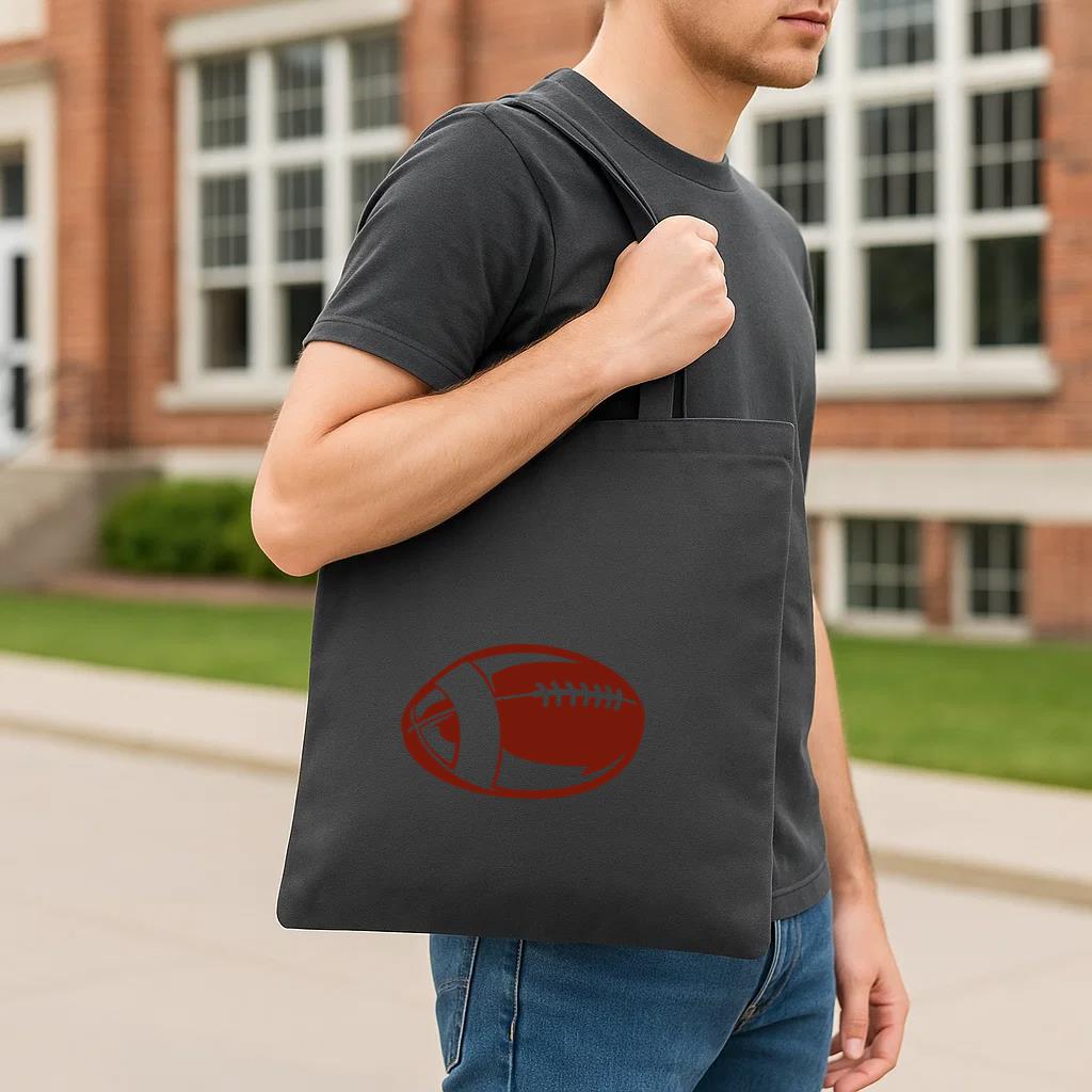 American Football Ball Game Cut Out Tote Canvas Bag - Image 3