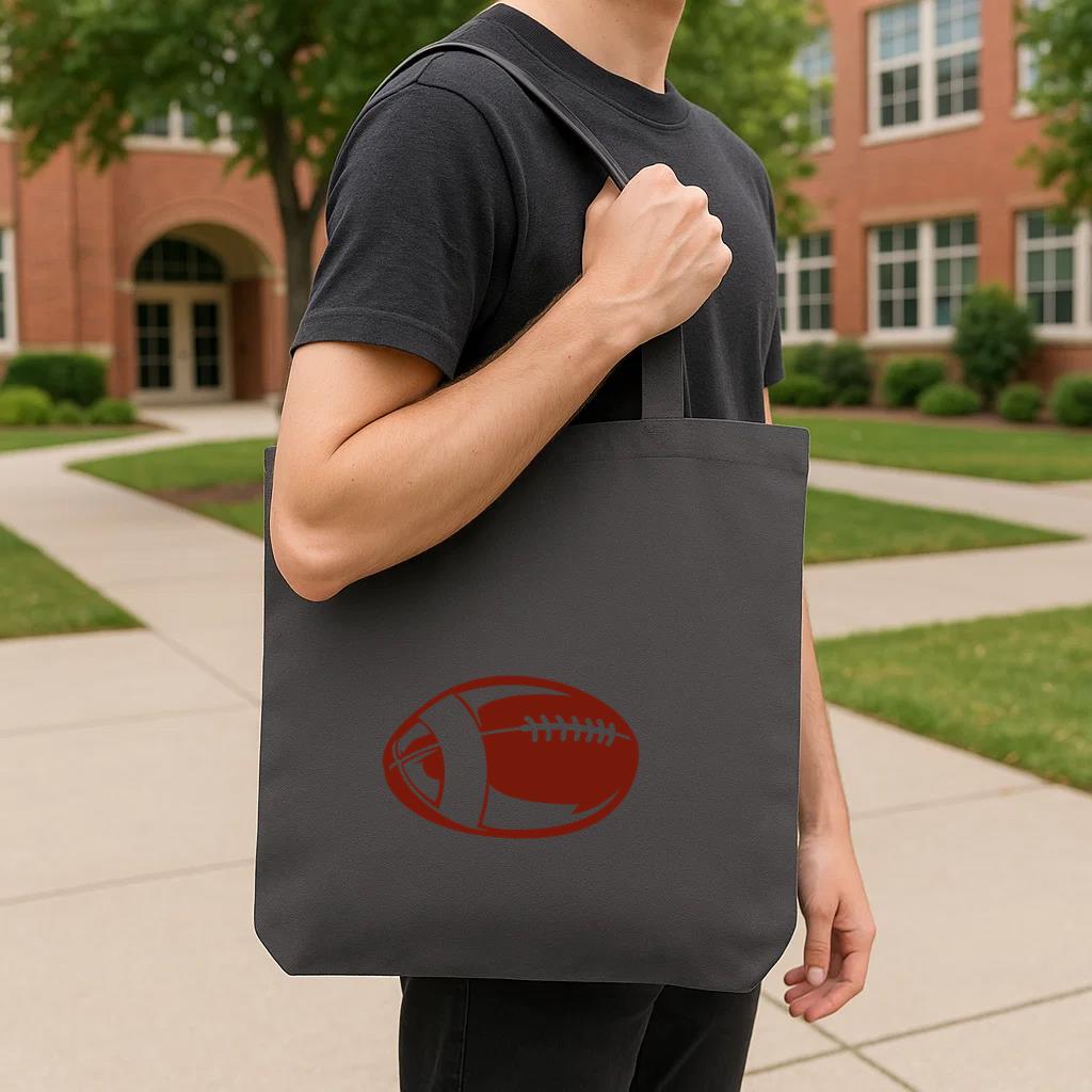 American Football Ball Game Cut Out Tote Canvas Bag - Image 4