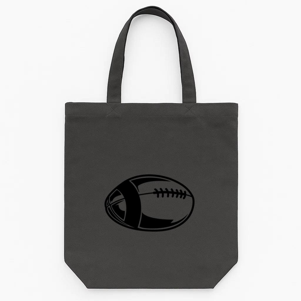 American Football Ball Game High Contrast Tote Canvas Bag