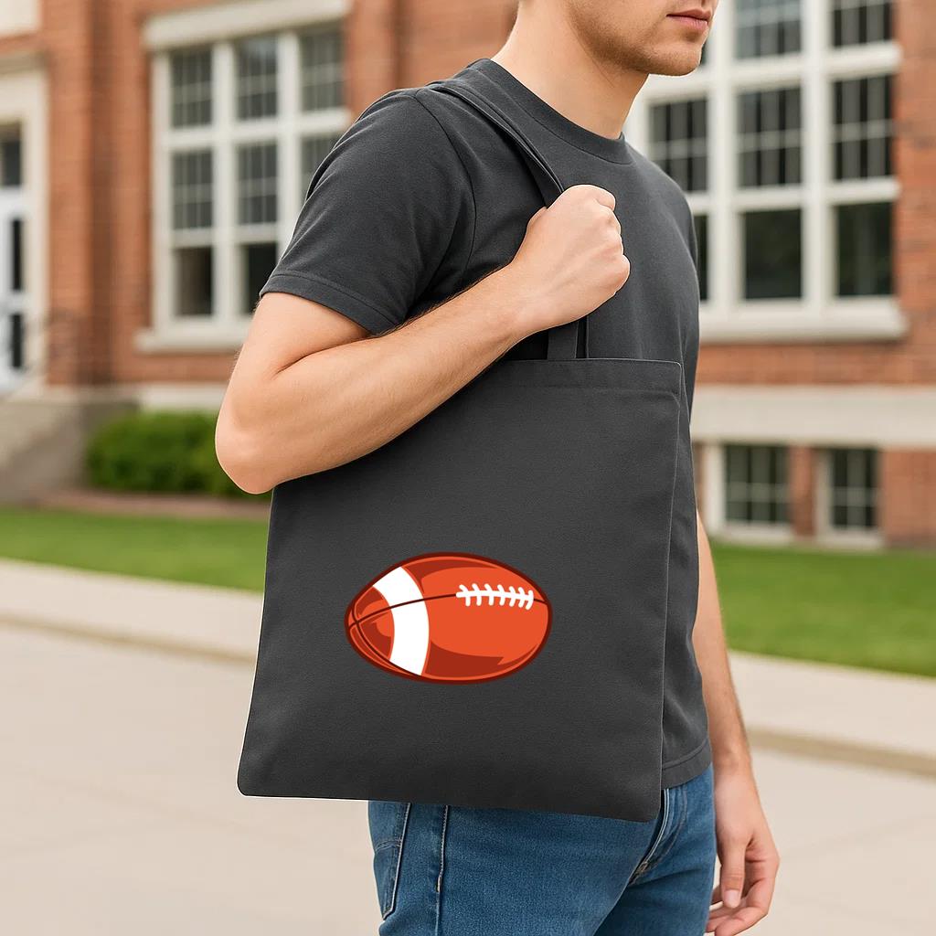 American Football Ball Game Illustration Tote Canvas Bag - Image 3