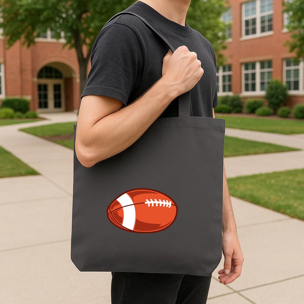 American Football Ball Game Illustration Tote Canvas Bag - Image 4