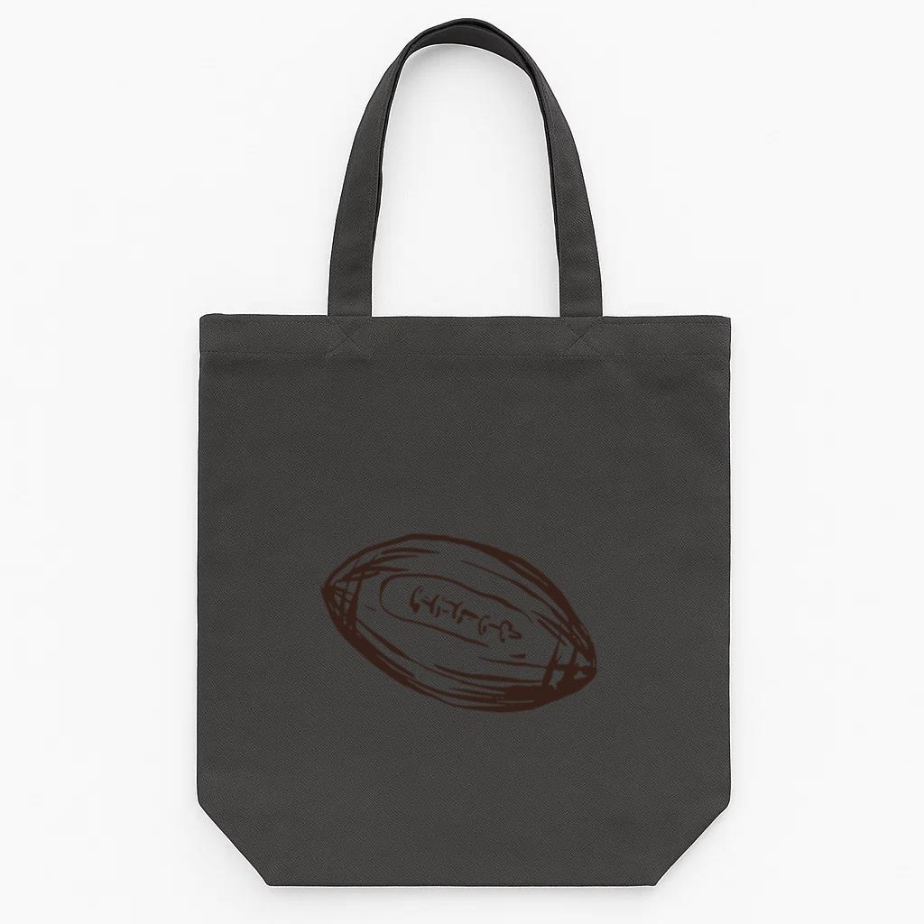 American Football Ball Hand Drawn Tote Canvas Bag