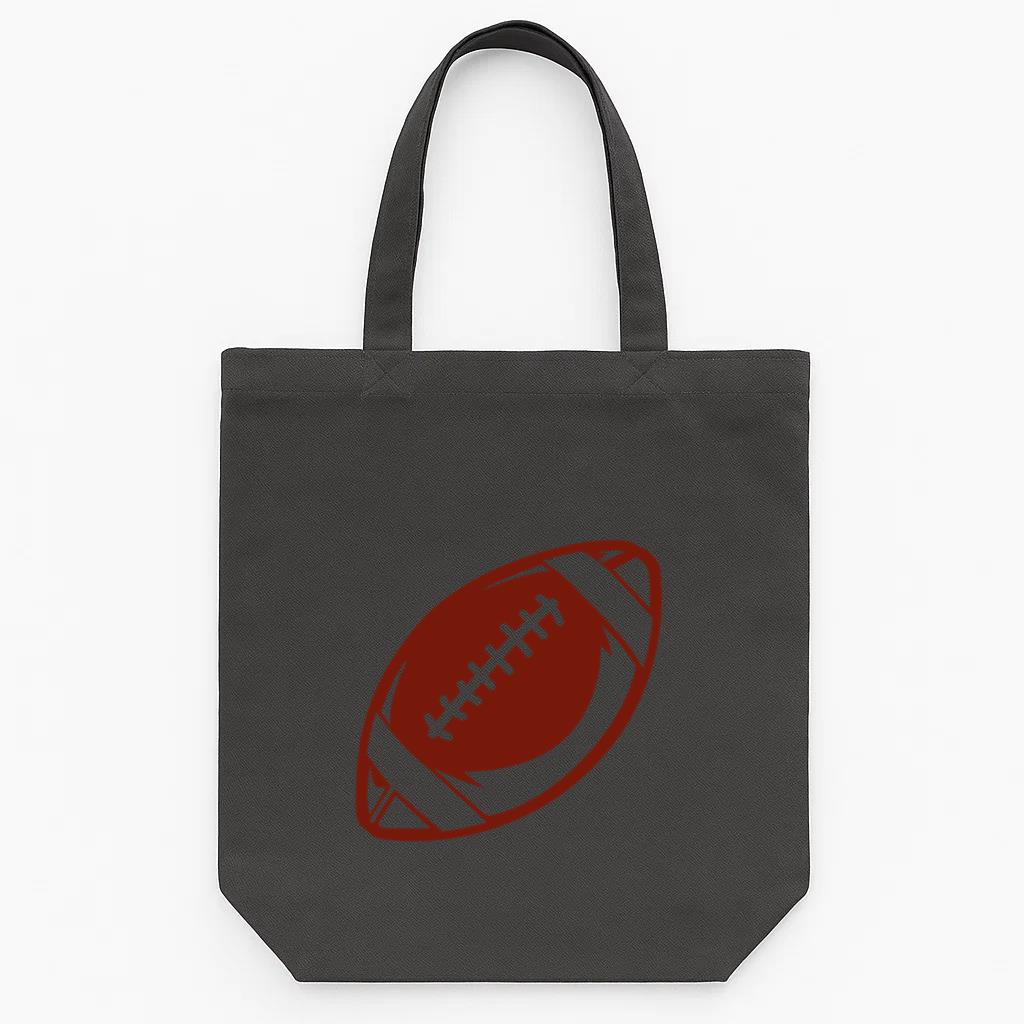 American Football Ball Side Cut Out Tote Canvas Bag