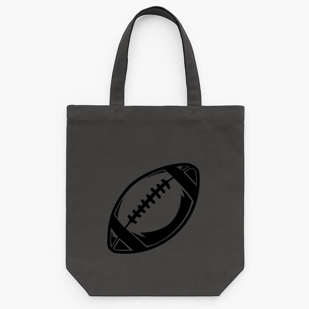 American Football Ball Side High Contrast Tote Canvas Bag
