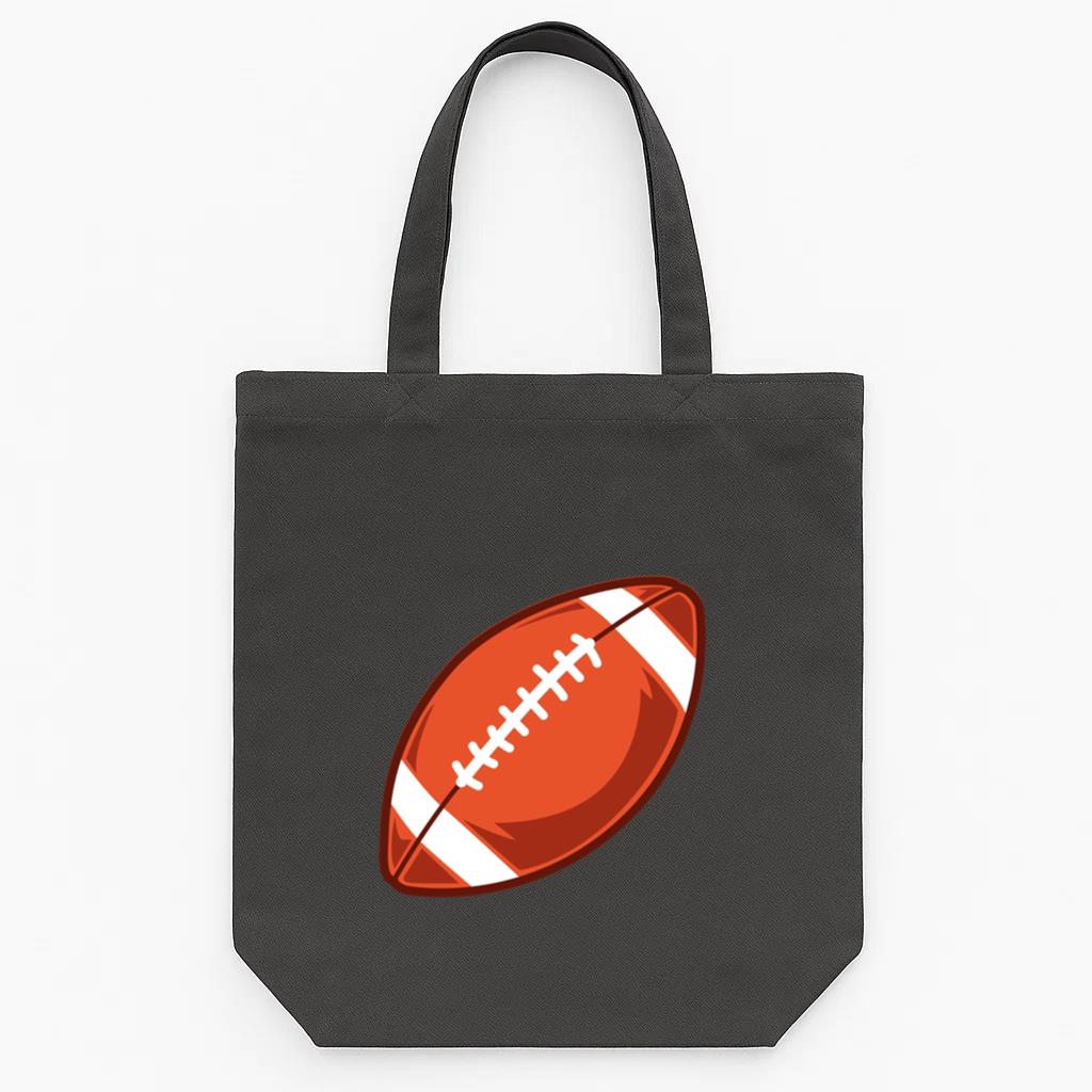 American Football Ball Side Illustration Tote Canvas Bag
