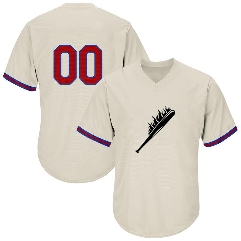 Baseball Bat Set On Fire Cut Out Baseball Jersey