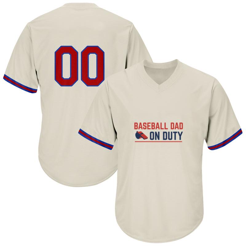 Baseball Dad On Duty Design Baseball Jersey