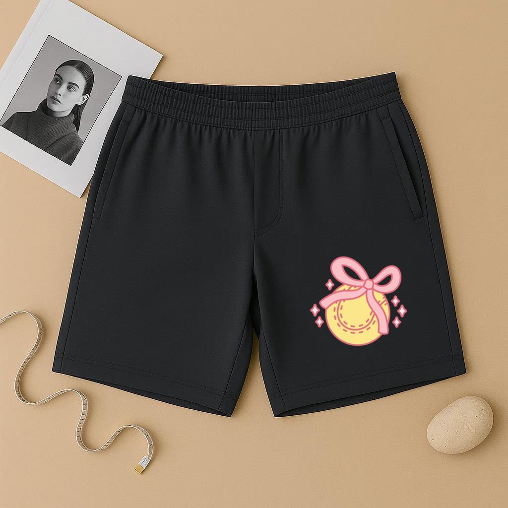 Pink Bow Baseball Design Short