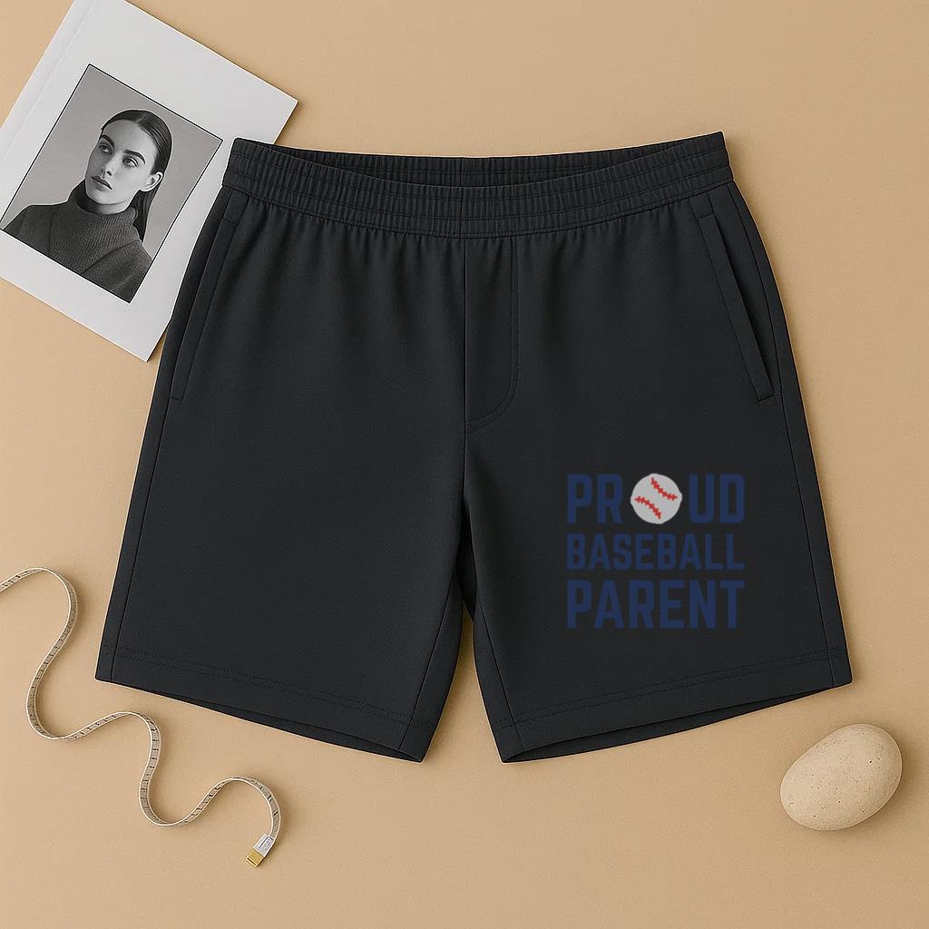Proud Baseball Parent Blue Design Short