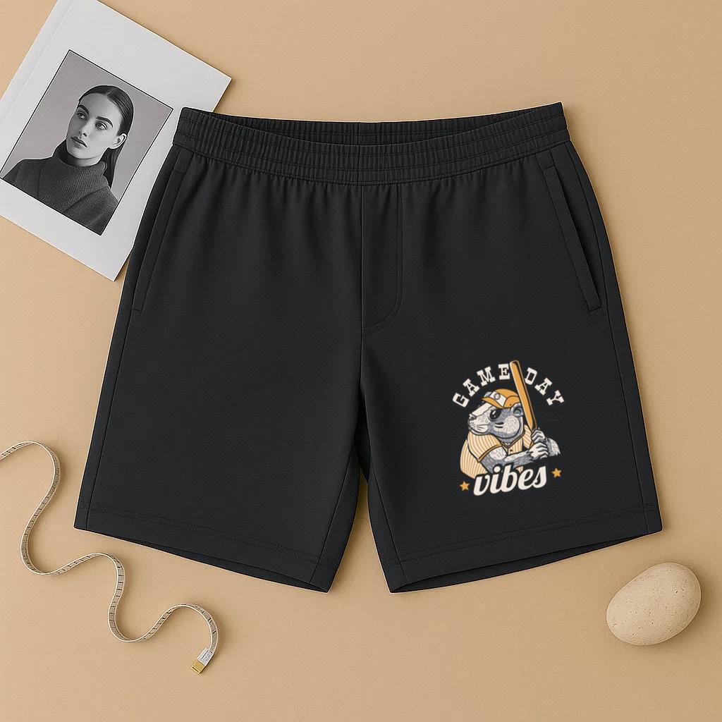 Rat Holding A Baseball Bat With The Words Gameday Vibes Short