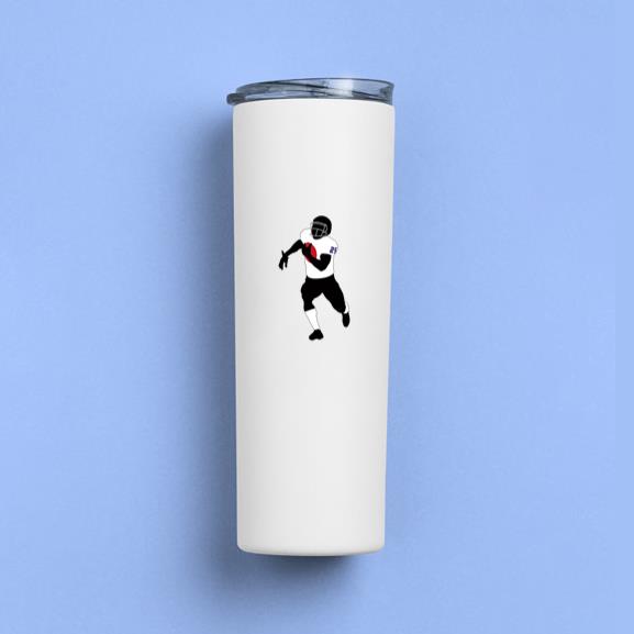 Rugby Player Running Tumbler