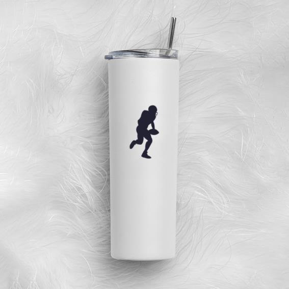 Rugby Player Silhouette Tumbler - Image 2