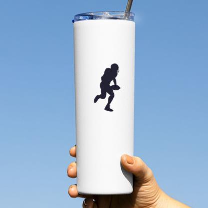 Rugby Player Silhouette Tumbler - Image 3
