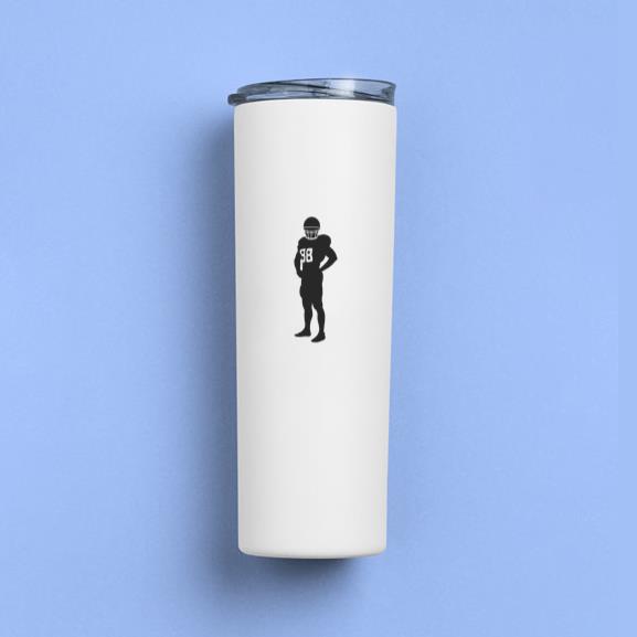 Rugby Player Standing Silhouette Tumbler