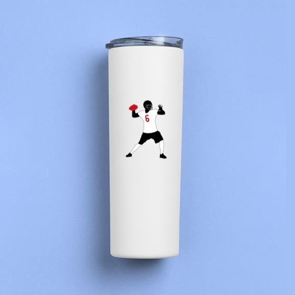 Rugby Player Throwing Tumbler