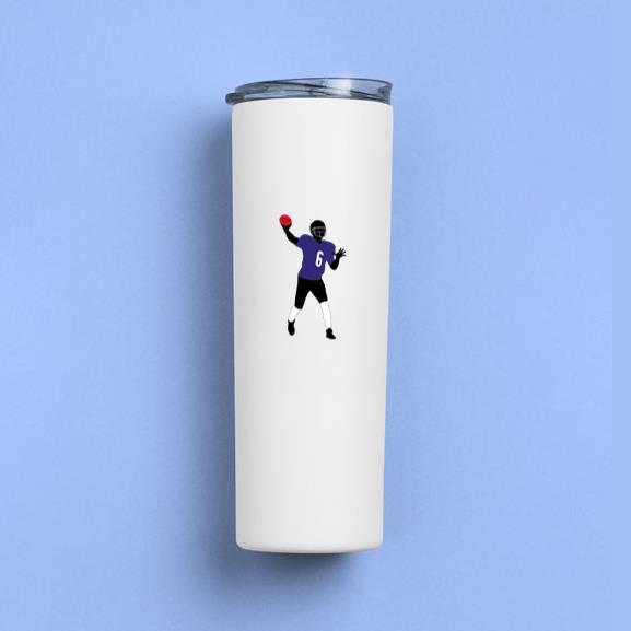 Rugby Player Throwing  Tumbler