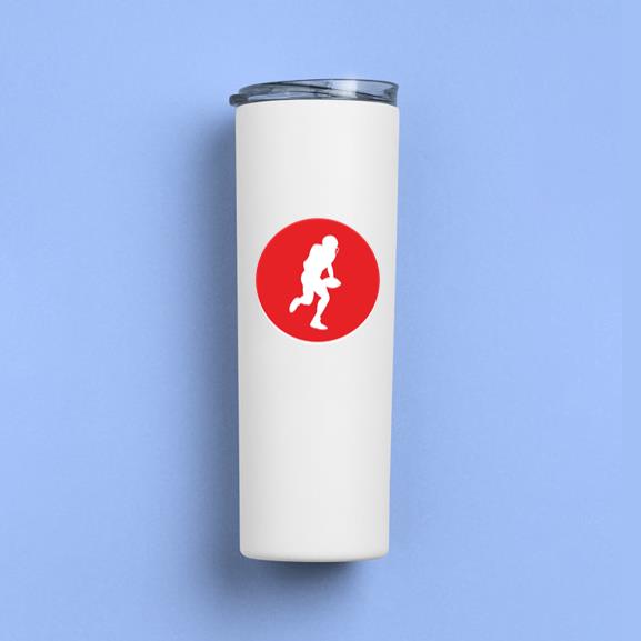 Rugby Sport Circle Icon Tumbler