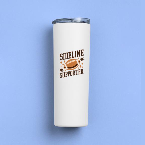 Sideliner Football Design Tumbler
