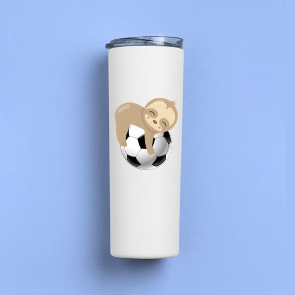Sloth Soccer Football Tumbler