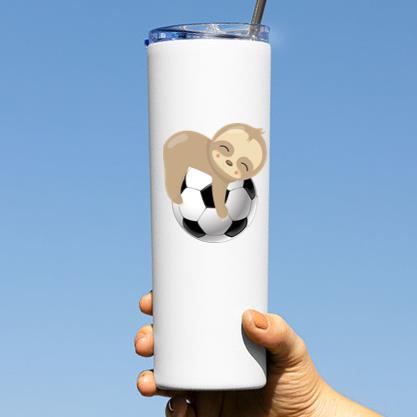 Sloth Soccer Football Tumbler - Image 3