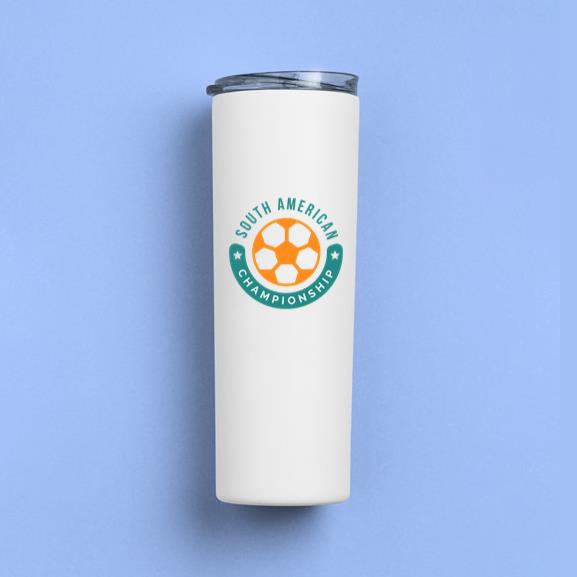 South American Soccer Championship Badge Emblem Flat Tumbler