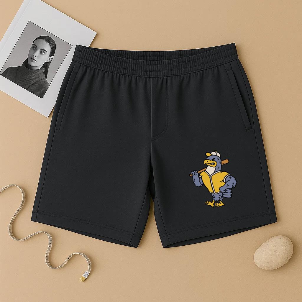 The Mascot Of A Baseball Team Holding A Bat Short